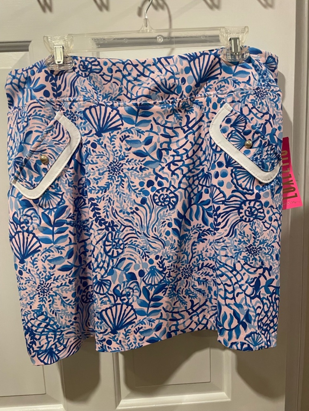 Lilly Pulitzer Pink & Blue Nautical Print Skort- size 16- new with tags